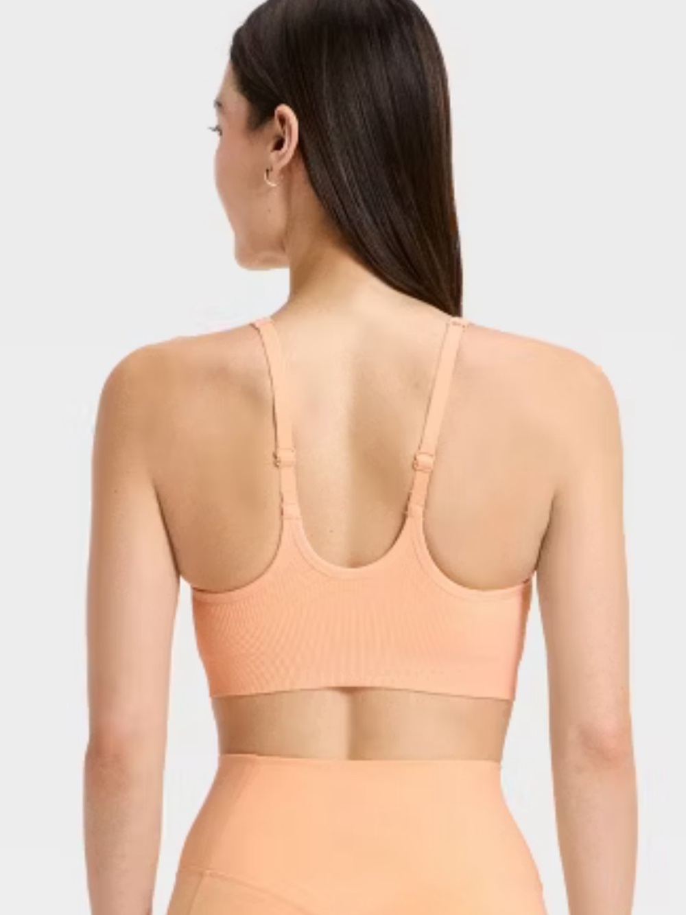 All In Motion Women's Seamless Light Support Cami Sports Bra Apricot Orange - Picture 2 of 5